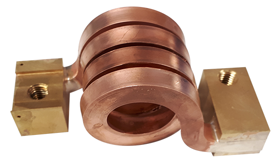 Winding flat wire on flange / Helical winding